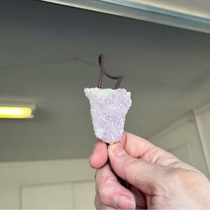 Druzy Amethyst Bola Tie - NEW  Light Purple